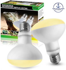 100W Reptile Heat Lamp Bulb, 2Pack Reptile Basking Spot Light, Upgraded Intense