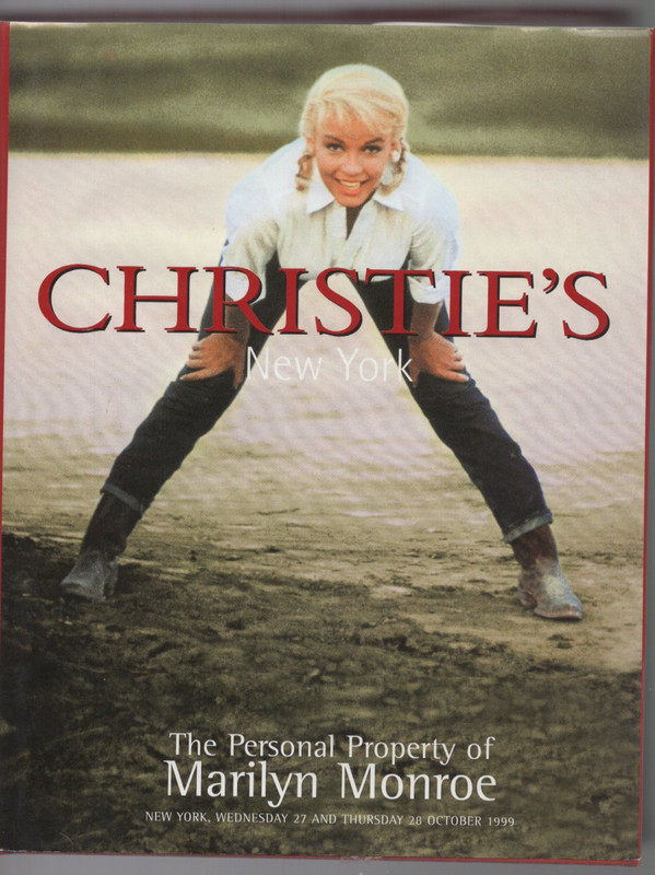 1999 CHRISTIE'S Auction Personal Property Of MAROLYN MONROE 415 Pages HC DJ