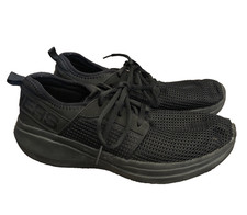Women's Skechers Solid Black Fly Knit Sneakers Shoes Size 6 Goga Mat Lace Up GRT