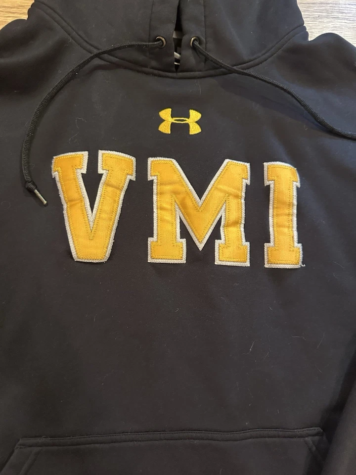 Virginia Military Institute University VMI Under Armour sudadera con capucha grande negra para hombre Foto 3 de 4