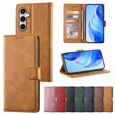 Für Samsung S26 S25 FE S24 S23 S22 Ultra Leder Handy Tasche Schutz Hülle Wallet