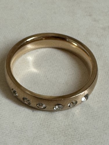 schmaler Ring * Edelstahl * Rosegold * Zirkonia Steine * TOP Zustand!!! - Bild 2 von 4