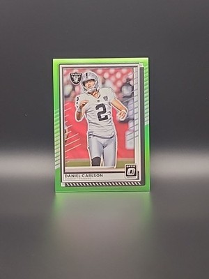 Panini Donruss Optic Daniel Carlson #163 Neon Green Prizm /199 Raiders NFL