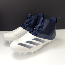 adidas Men's adizero Chaos 2E Navy Blue  White Lineman Football Cleats Size 12