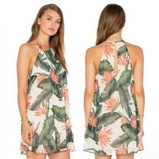 Show Me Your MuMu Paradise Found Gomez Mini Shift Halter Dress Size Small