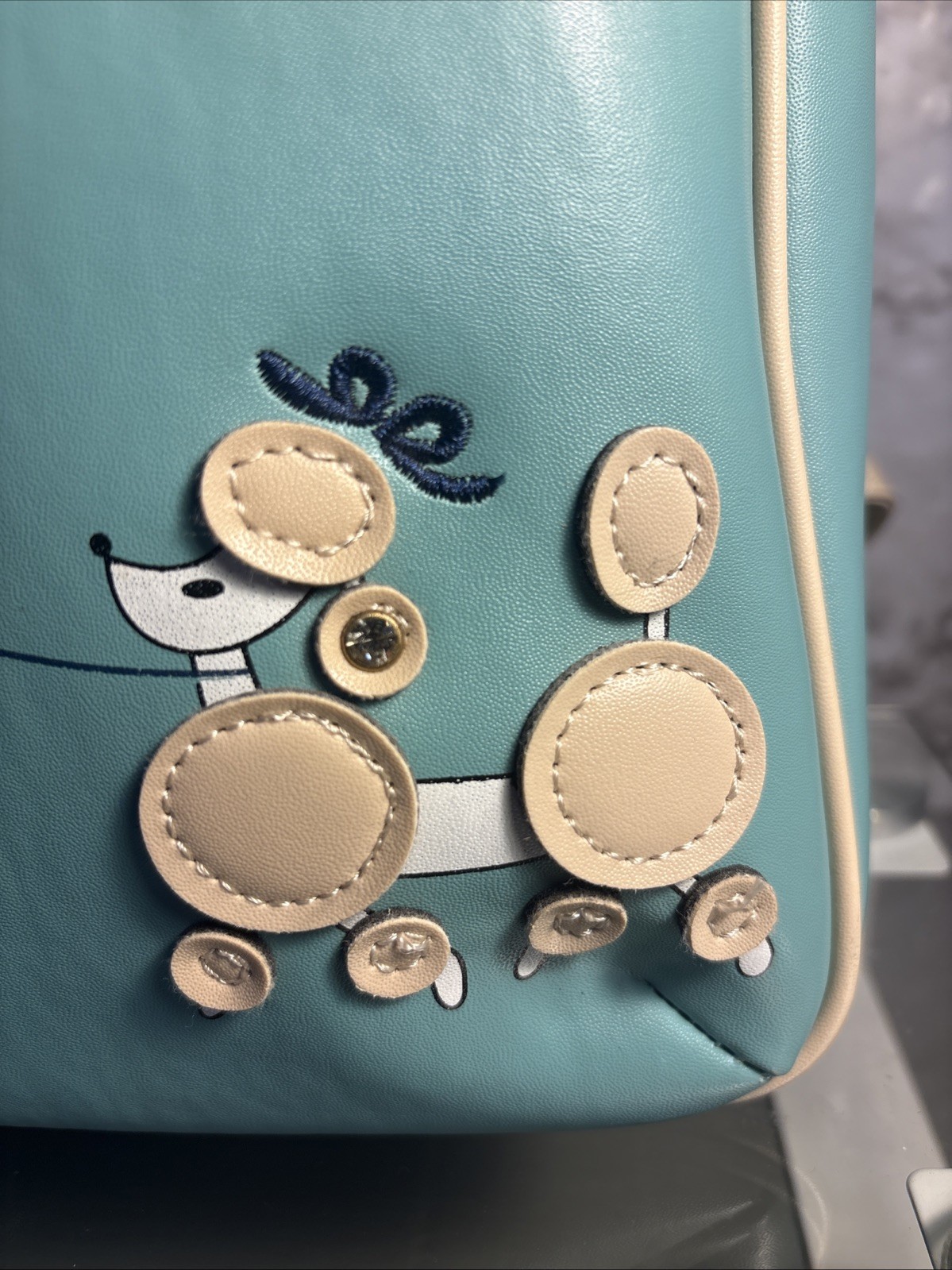 Backpack Statement Share Sunshine Poodle Appliqué… - image 8