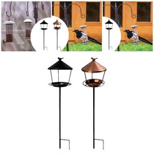 Standing Bird Feeder Tray Birdfeeder Iron Bowl Large Platform Vintage Decorative