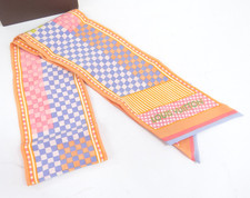 LOUIS VUITTON Sciarpa Fascia Seta Damier Acquerello Italia con Scatola 31220563000 N