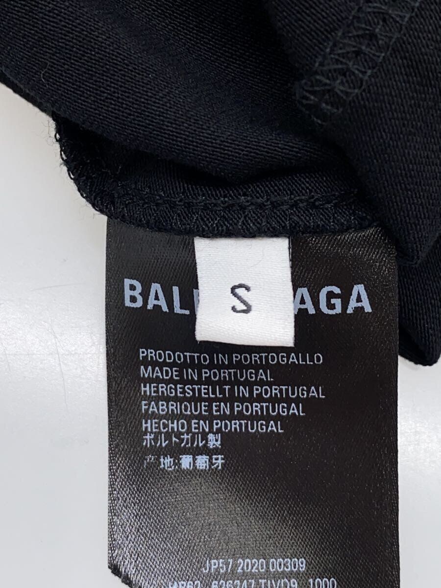 BALENCIAGA◆アシンメトリー/長袖Tシャツ/S/コットン/BLK/626247 BALENCIAGA Long Sleeve T Asymmetric Tee S Cotton Black