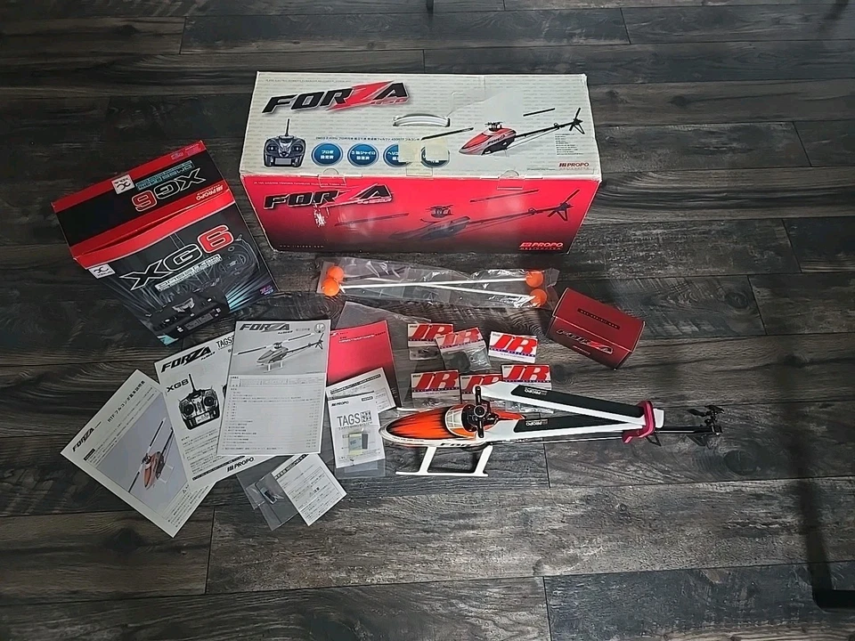 JR Propo Forza 450 Electric Flybarless Heli RTR Kit with XG6 DMSS 2.4GHz Vintage - Image 3 of 4