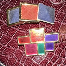 2 Multicolor Geometric Shape, Hair Barrette Clip