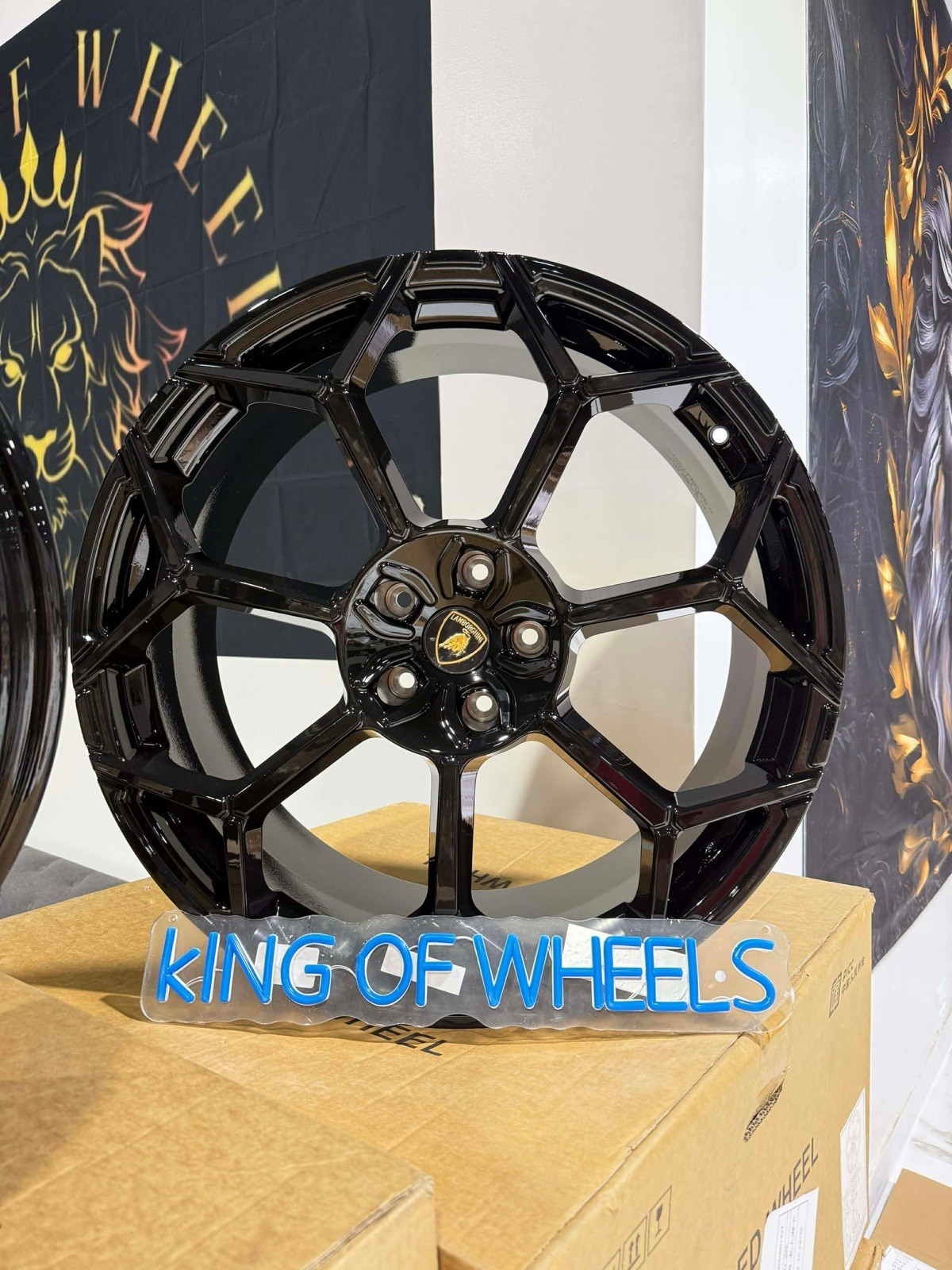 23 Lamborghini URUS RIMS 2023 FORGED WHEELS STOCK Black FORGED   