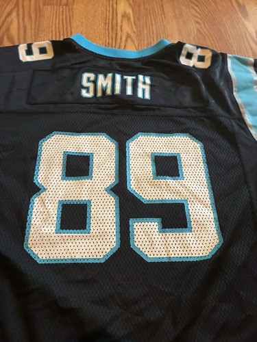 Steve Smith Jersey Youth L 14-16 Carolina Panthers #89 Black Reebok On Field NFL - Picture 7 of 9
