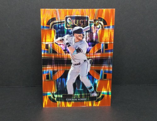 2024 Panini Select #50 Connor Norby, Marlins (RC) - Concourse Orange Flash Prizm - Picture 1 of 2
