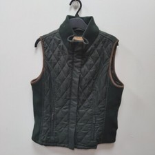 Schoffel Quilted Dark Green Outdoor Country Shell Gilet Vest Size Uk 14 Women's