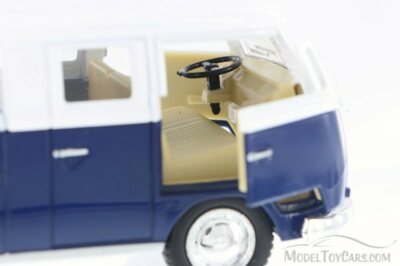 1963 Volkswagen Classic Bus Double Cab Pick Up, Blue - 1/34 Scale