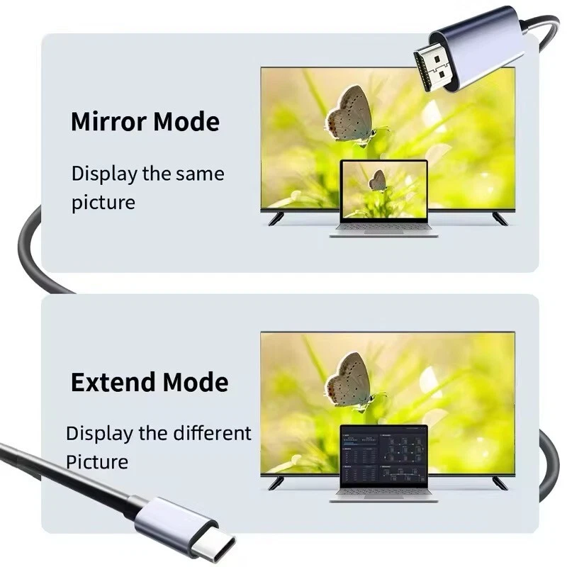 USB-C zu HDMI Kabel 4K UHD Typ C auf HDMI für Samsung Huawei Sony Xiaomi TV - Bild 4 von 4