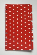 Filofax Personal Organiser Dividers - Poppy Red White Spot Laminated