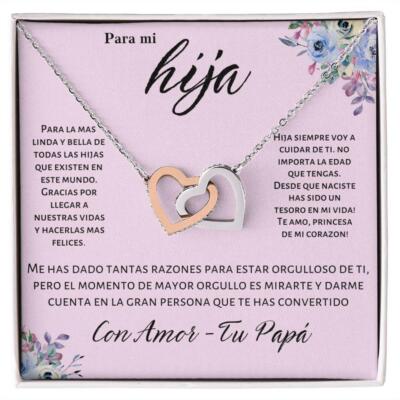 Regalo Para Hija de Papa Joya de Mujer Collar Recuerdo Cumpleaños o Graduacion