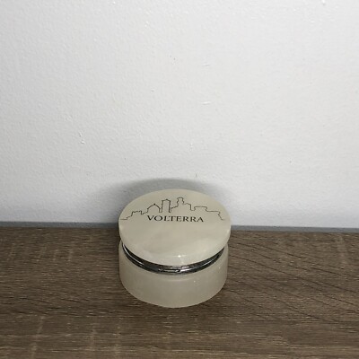 Volterra Alabaster Jewlery Box Alabastro Di Volterra ALI  Keepsake Trinket Italy
