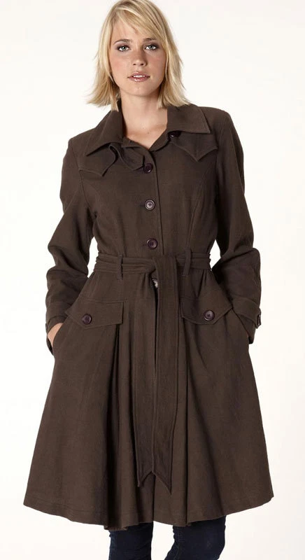 Ladies Khaki Brown Trench Coat Nomads Middleton Lined 6 8 10 12 14