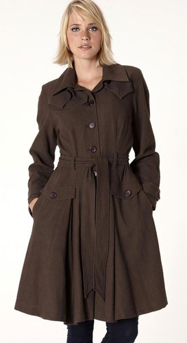 Ladies Khaki Brown Trench Coat Nomads 