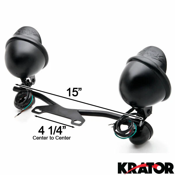 Lâmpada de passagem preta para direção suporte de barra de luz de ponto sinal de seta motocicleta personalizada - Imagem 3 de 4