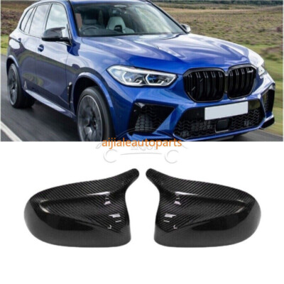 Real Carbon Fiber Mirror Cover Caps – Clip-On For BMW X3 X4 X5 X6 X7 (G01 G02 G05 G06 G07) – M Style, Manual Fold, 2-Piece Set