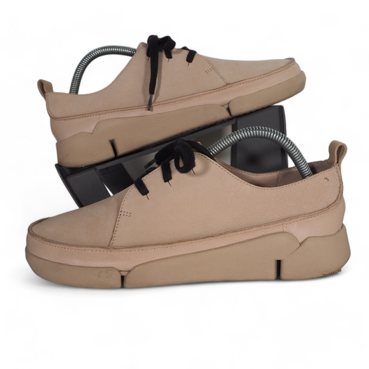 コロンビア　SALE Clarks Tri Clara Leather Comfort Shoes Blush Beige 13285 Women's