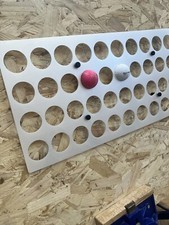 Golf Ball Display - Wall Mounted - White Pearl Acrylic + Black Wall