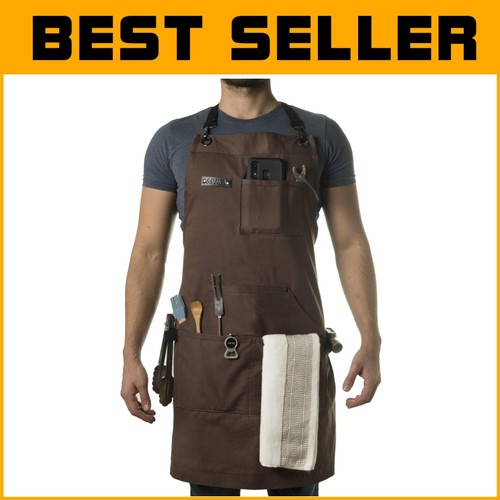 Versatile Cross-Back Chef Apron with Bottle Opener - Universal Size for M-XXL
