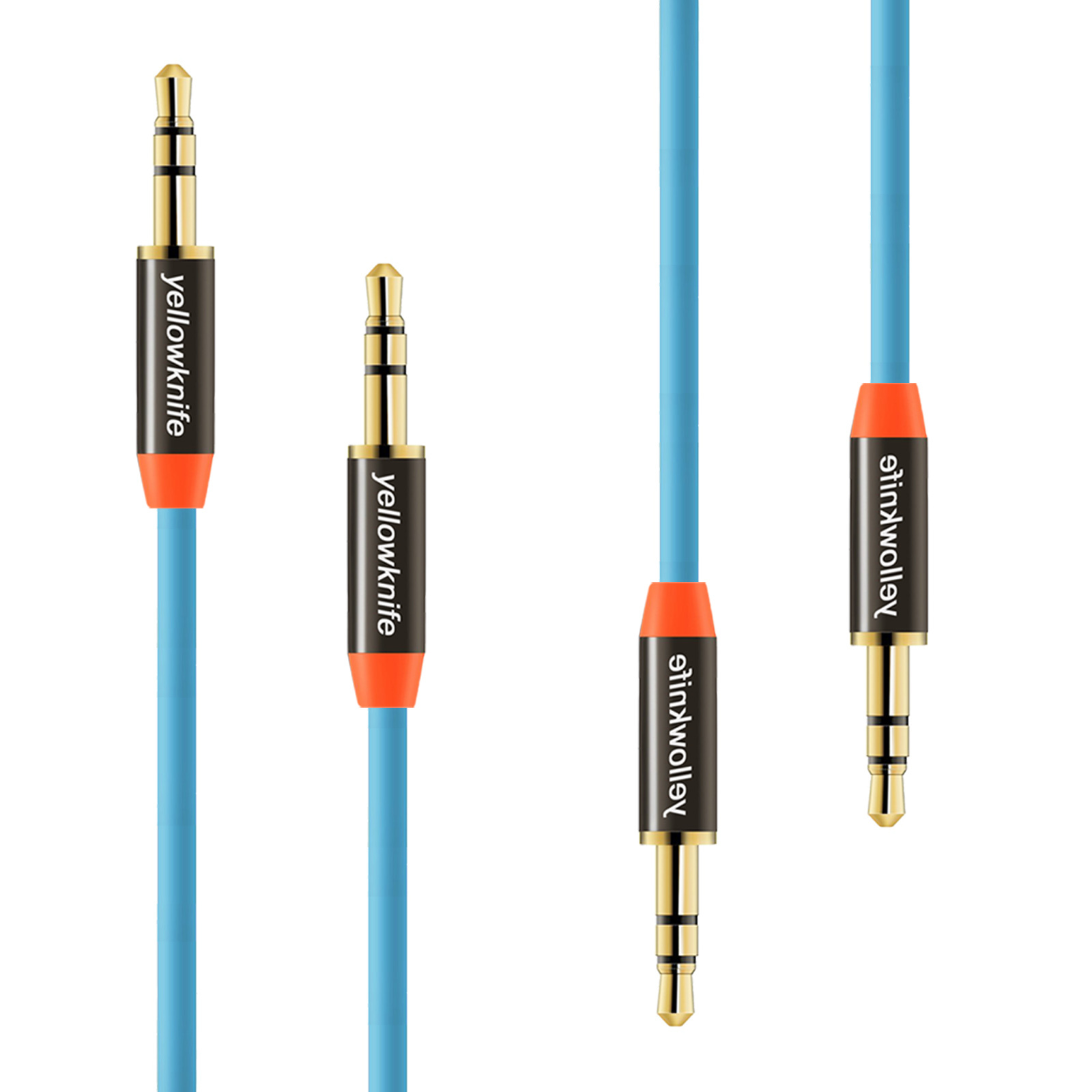 Blue 1M 2M 3.5mm AUX Cable Mini Jack to Jack Male Audio Auxiliary Lead