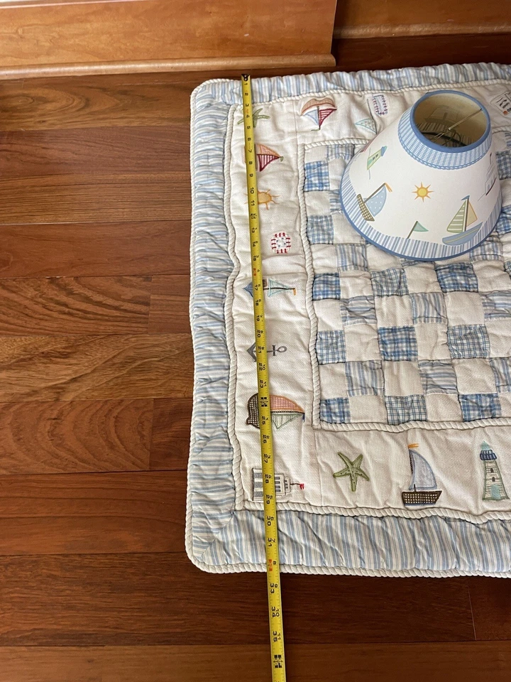 Vintage Koala Kids Crib Set Nautical Neutral Baby Nursery Anchor Sailboat VGUC - Image 4 of 4