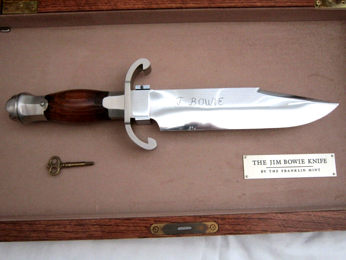 The Jim Bowie Knife from The Franklin Mint with display case with