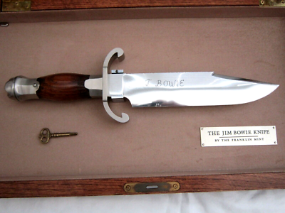 The Jim Bowie Knife from The Franklin Mint with display case with