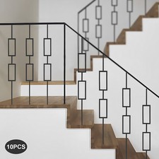 10pcs Decorative Metal Staircase Balusters 111.7cm Double Rectangle Balusters