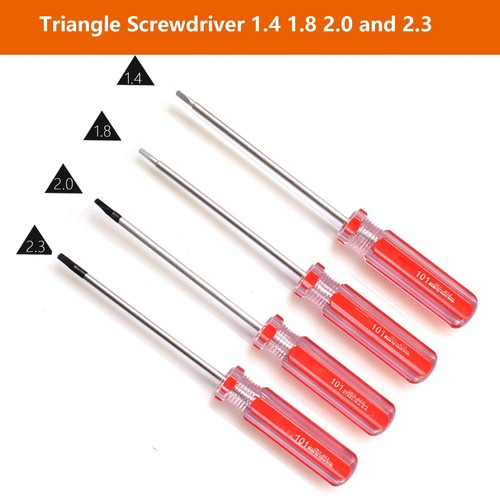 Triangle Screwdrivers Set 7 Sizes 1.4mm 1.8mm 2.0mm 2.3mm 2.7mm 3.0mm 4.2mm 7in1 - Picture 6 of 9