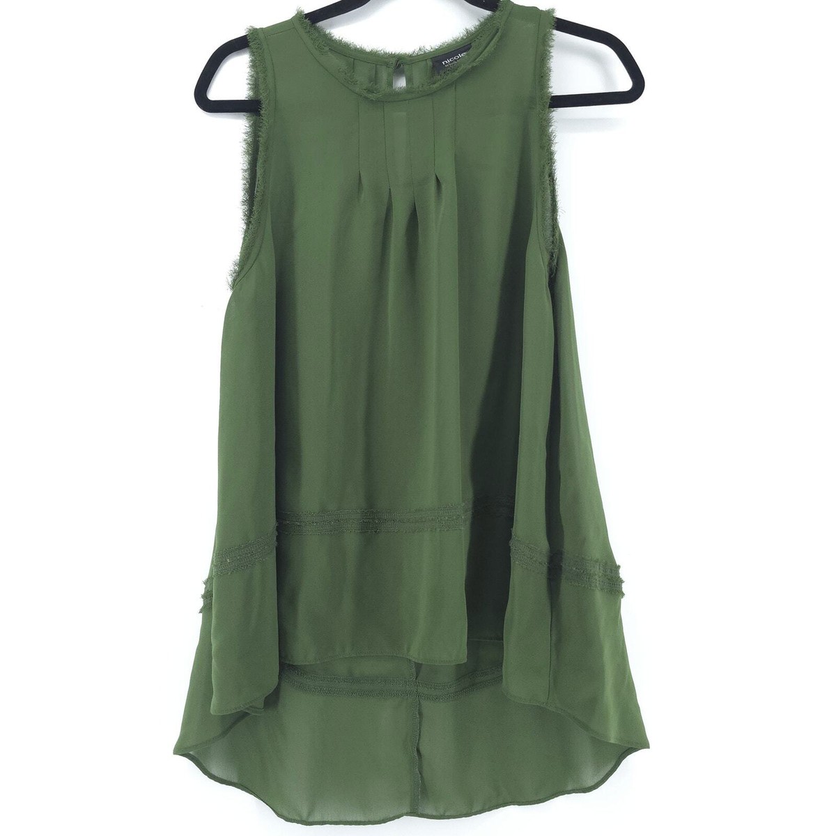 Nicole Miller Flowy Hi Lo Boho Sheer Coquette Sleeveless Tunic Blouse Keyhole M | eBay Nicole Miller Flowy Hi Lo Boho Sheer Coquette Sleeveless Tunic Blouse Keyhole M | eBay