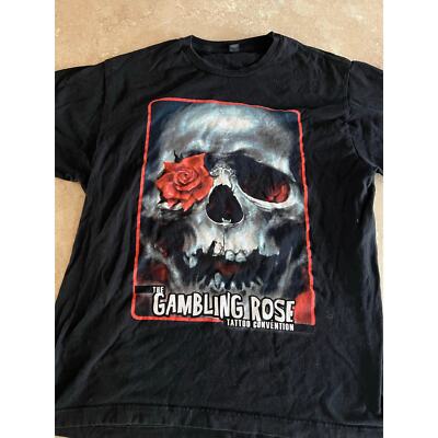 The Gambling Rose Tattoo Convention Cincinnati 2013 Short Sleeve T-Shirt Size LG