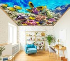 3D Coral Fish NA8853 Ceiling WallPaper Murals Wall Print Decal Deco AJ WALL Fay