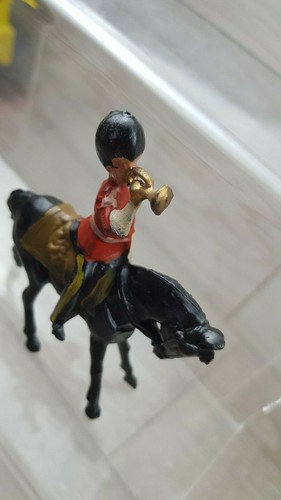 RARE VINTAGE JOHN HILL JOHILL CO MOUNTED MILITARY BUGLER ARMY BAND BLACK HORSE - Picture 8 of 12
