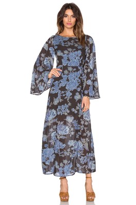 Melrose Floral Print Maxi Dress Bell 