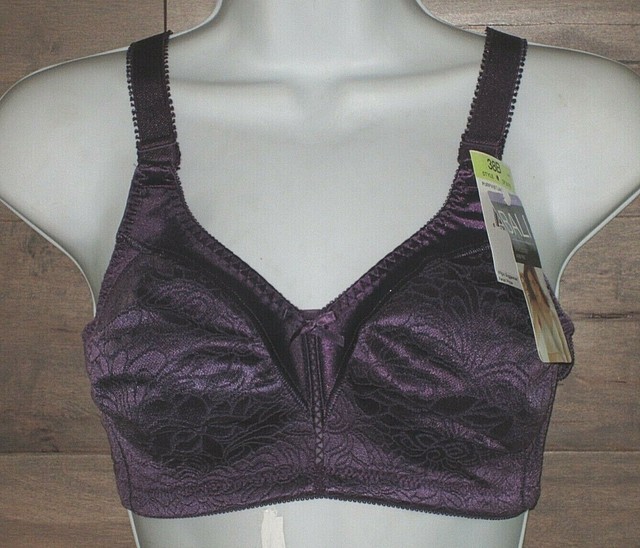 2 Bali Double Support Spa Closure Wirefree Bras 3372 36b Purple Vista
