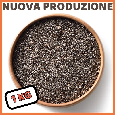 GUSTI D'APRILE 1KG Semi Di Chia Naturali Crudi di Qualità NUOVA PRODUZIONE proprietà benefici