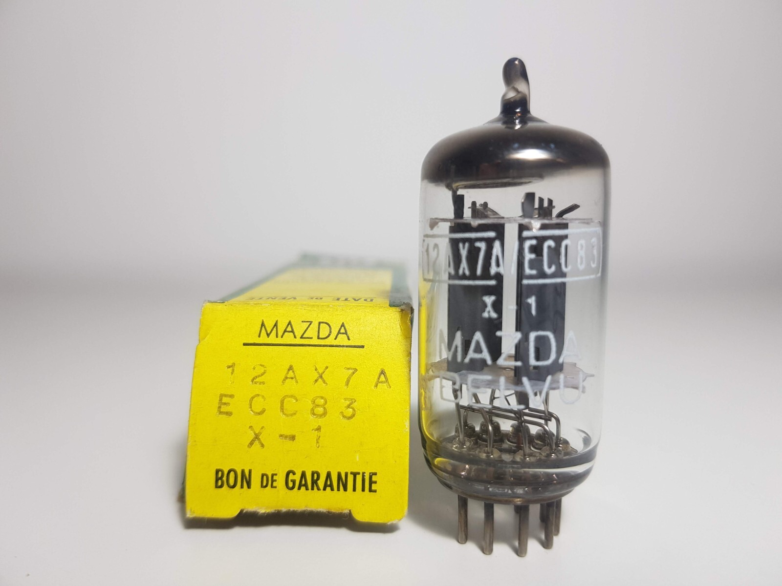 12AX7A MAZDA TELEFUNKEN LONG FLAT PLATE #NOS# DIGITSTD + TV7D/U