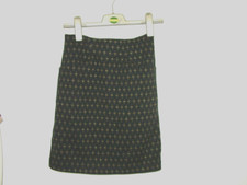 Black gold skirt 8 Fat Face straight skirt, knee length, metallic pattern  vgc
