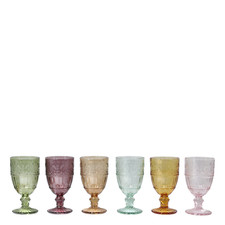 Chic Antique - 6er Set Weingläser Weinglas 250ml Bunt mit Muster