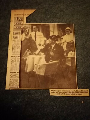 Tv6 Ephemera 1950 Bild Eileen Shephard auf Esel 