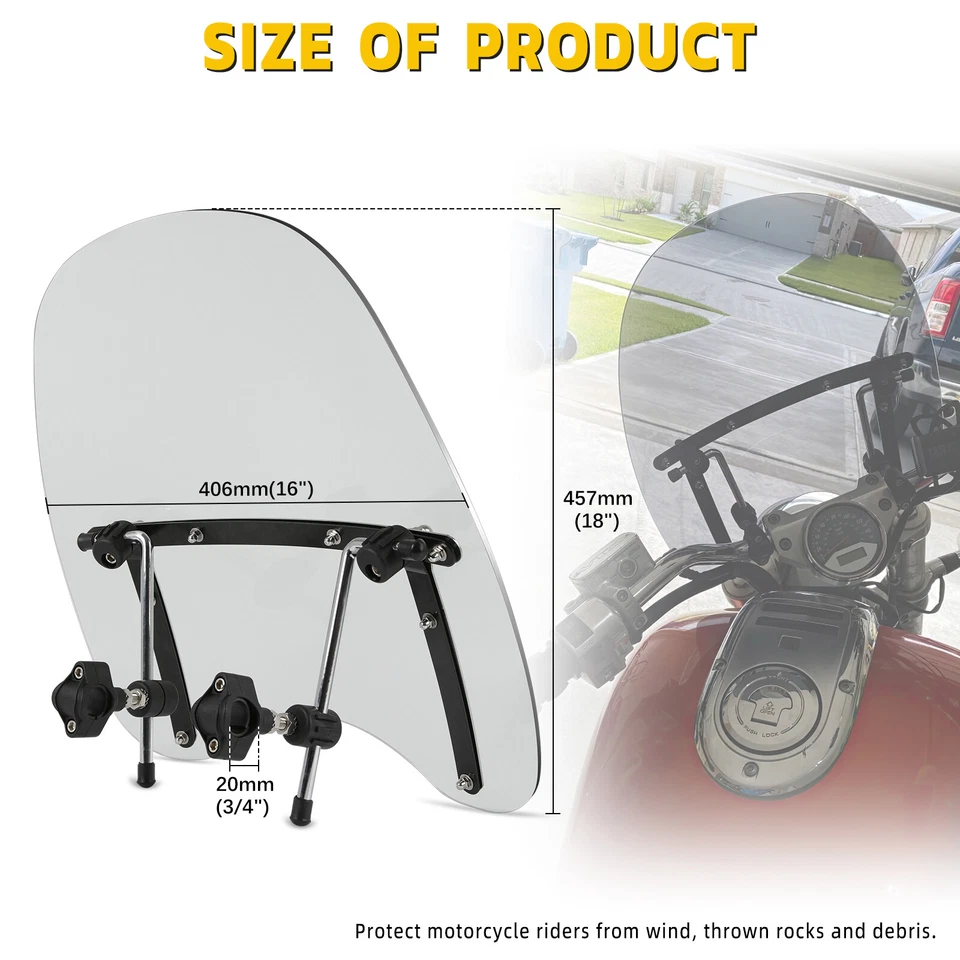 Abrazadera de parabrisas resistente a arañazos para motocicleta para Kawasaki Vulcan VN Foto 2 de 4