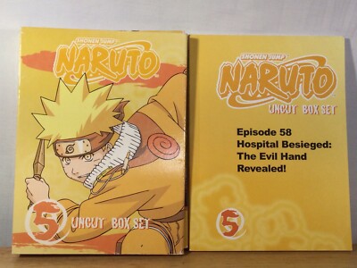 Naruto Uncut - Box Set 5 (DVDs & Storyboards Booklet) Preowned NO BOX